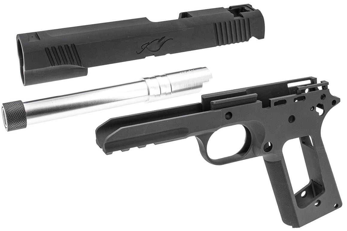 Bomber CNC Aluminum Slide & Frame " Kim TLE / RL II ( TFS ) " Kit for Toyko Marrui TM 1911 Airsoft Series ( Black ) ( TM-GMK-064-BK )