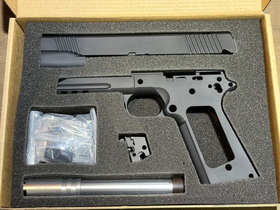 Bomber CNC Aluminum Slide & Frame " Kim TLE / RL II ( TFS ) " Kit for Toyko Marrui TM 1911 Airsoft Series ( Black ) ( TM-GMK-064-BK )