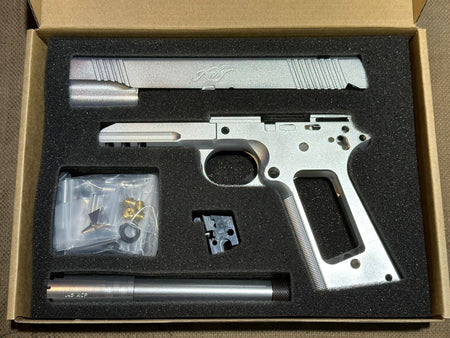 Bomber CNC Aluminum Slide & Frame " Kim TLE / RL II ( TFS ) " Kit for Toyko Marrui TM 1911 Airsoft Series ( Silver ) ( TM-GMK-064-SV )