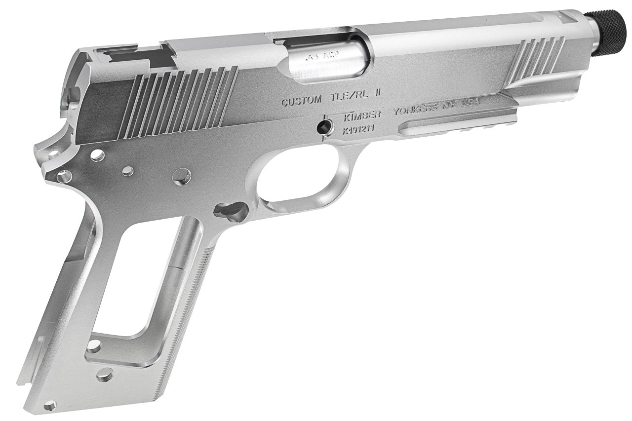 Bomber CNC Aluminum Slide & Frame " Kim TLE / RL II ( TFS ) " Kit for Toyko Marrui TM 1911 Airsoft Series ( Silver ) ( TM-GMK-064-SV )