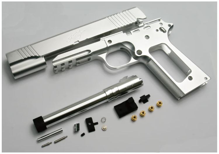Bomber CNC Aluminum Slide & Frame " Kim TLE / RL II ( TFS ) " Kit for Toyko Marrui TM 1911 Airsoft Series ( Silver ) ( TM-GMK-064-SV )