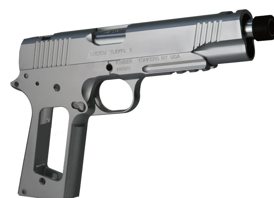 Bomber CNC Aluminum Slide & Frame " Kim TLE / RL II ( TFS ) " Kit for Toyko Marrui TM 1911 Airsoft Series ( Silver ) ( TM-GMK-064-SV )