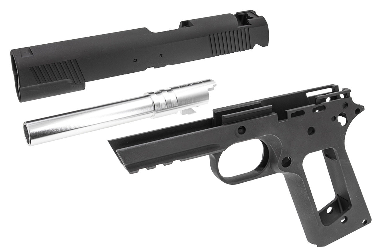 Bomber CNC Aluminum 1911 SFA Operator Slide & Frame Kit for Toyko Marrui TM 1911 Airsoft Series ( Silver ) ( TM-GMK-058-BK )