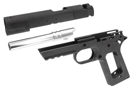 Bomber CNC Aluminum 1911 SFA Operator Slide & Frame Kit for Toyko Marrui TM 1911 Airsoft Series ( Silver ) ( TM-GMK-058-BK )