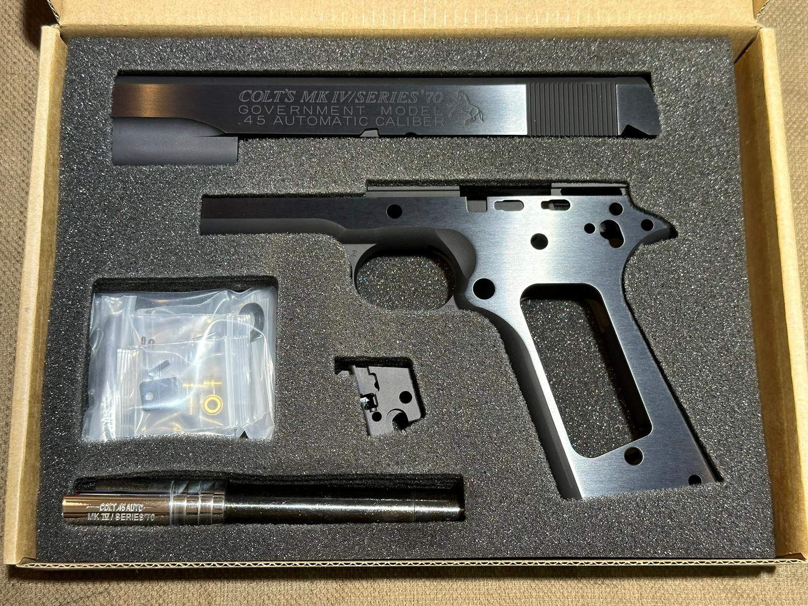 Bomber C Style S70 CNC Aluminum Slide & Frame Kit for Toyko Marrui TM 1911 Airsoft Series ( Large Letter Version Black ) ( TM-GMK-062-BK )