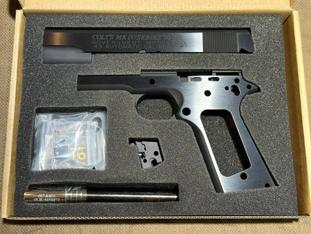 Bomber C Style S70 CNC Aluminum Slide & Frame Kit for Toyko Marrui TM 1911 Airsoft Series ( Large Letter Version Black ) ( TM-GMK-062-BK )