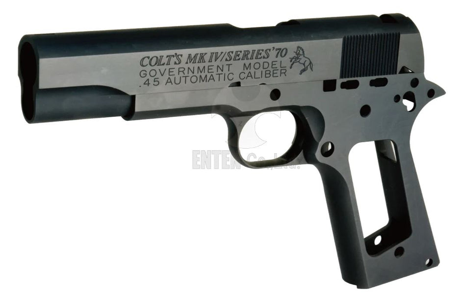 Bomber C Style S70 CNC Aluminum Slide & Frame Kit for Toyko Marrui TM 1911 Airsoft Series ( Large Letter Version Black ) ( TM-GMK-062-BK )