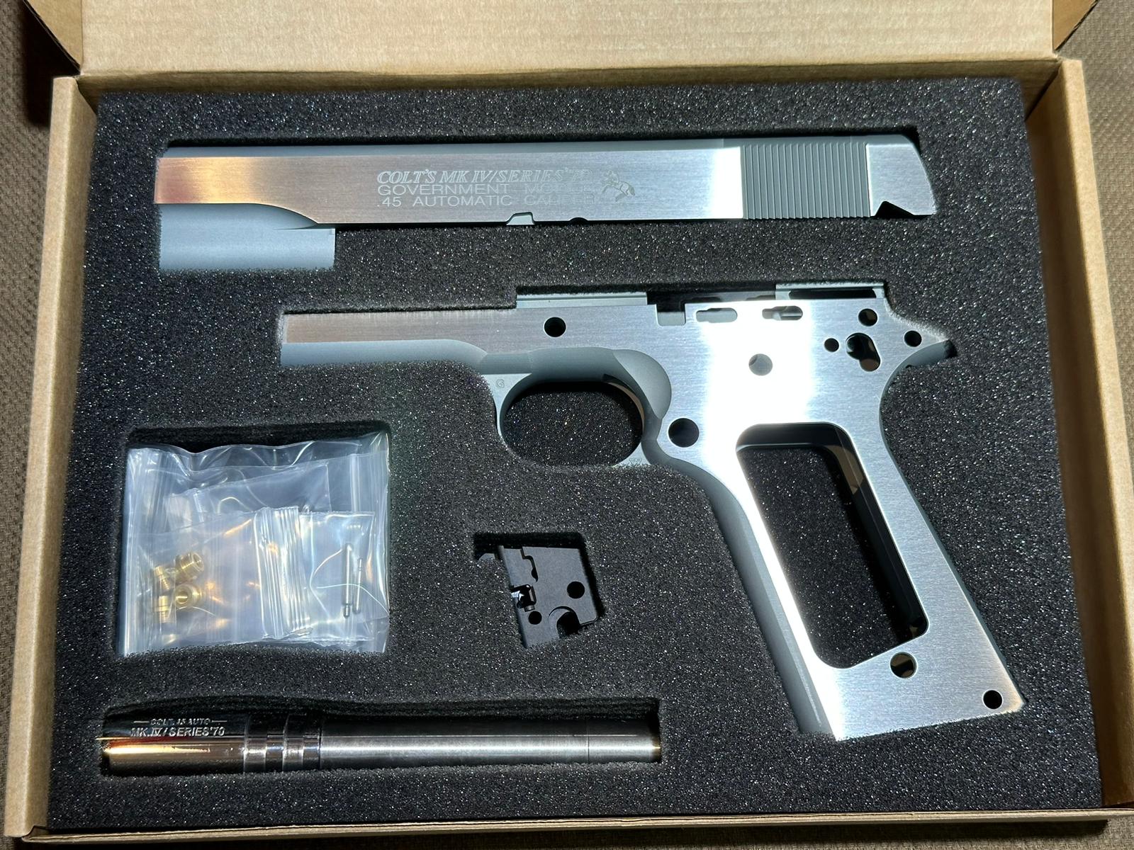 Bomber C Style S70 CNC Aluminum Slide & Frame Kit for Toyko Marrui TM 1911 Airsoft Series ( Silver ) ( TM-GMK-063-SV )