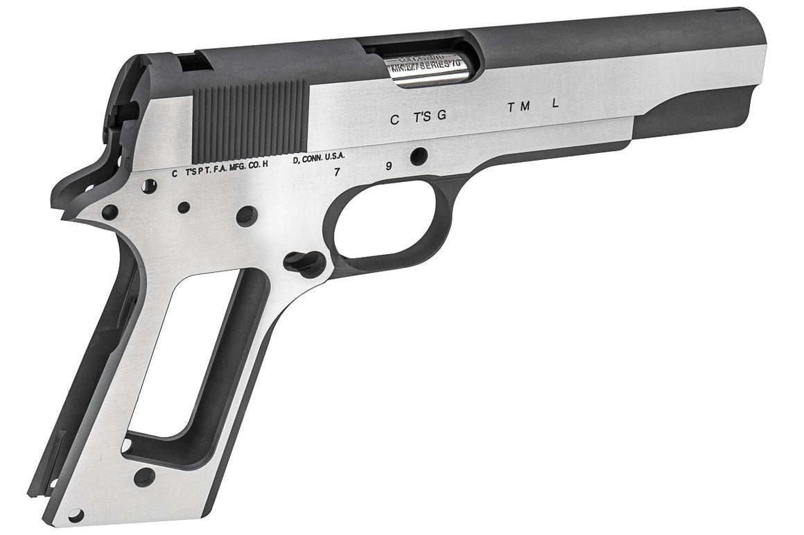 Bomber C Style S70 CNC Aluminum Slide & Frame Kit for Toyko Marrui TM 1911 Airsoft Series ( Silver ) ( TM-GMK-063-SV )