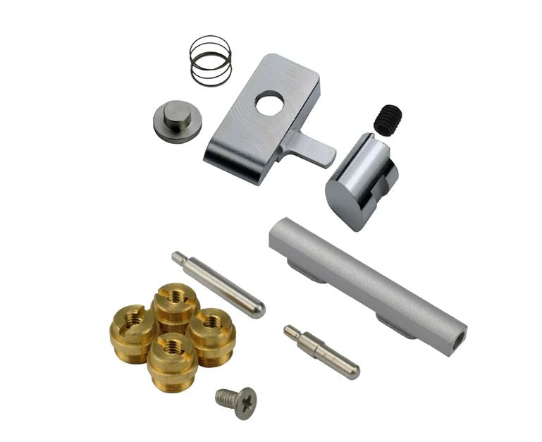 Bomber C Style S70 CNC Aluminum Slide & Frame Kit for Toyko Marrui TM 1911 Airsoft Series ( Silver ) ( TM-GMK-063-SV )