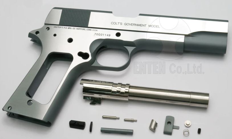 Bomber C Style S70 CNC Aluminum Slide & Frame Kit for Toyko Marrui TM 1911 Airsoft Series ( Silver ) ( TM-GMK-063-SV )
