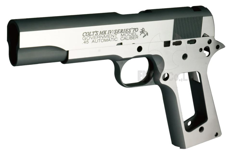 Bomber C Style S70 CNC Aluminum Slide & Frame Kit for Toyko Marrui TM 1911 Airsoft Series ( Silver ) ( TM-GMK-063-SV )