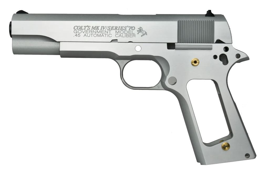 Bomber C Style S70 CNC Aluminum Slide & Frame Kit for Toyko Marrui TM 1911 Airsoft Series ( Silver ) ( TM-GMK-063-SV )