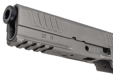 Bomber CNC Aluminum ST* Style P 2011 9mm 4.15" Slide Set For Marui TM Hi-Capa GBBP Series -Titanium Grey
