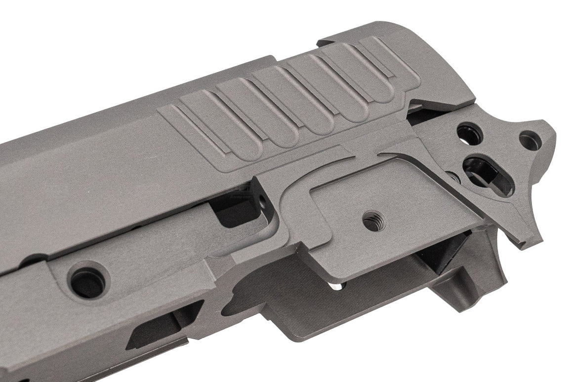 Bomber CNC Aluminum ST* Style P 2011 9mm 4.15" Slide Set For Marui TM Hi-Capa GBBP Series -Titanium Grey
