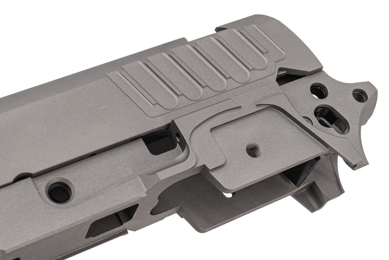 Bomber CNC Aluminum ST* Style P 2011 9mm 4.15" Slide Set For Marui TM Hi-Capa GBBP Series -Titanium Grey