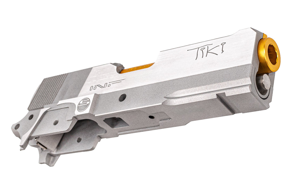 Bomber CNC Aluminum 3.9" SV TIKI Style Slide & Frame Kit For Marui TM Hi-Capa GBBP Series