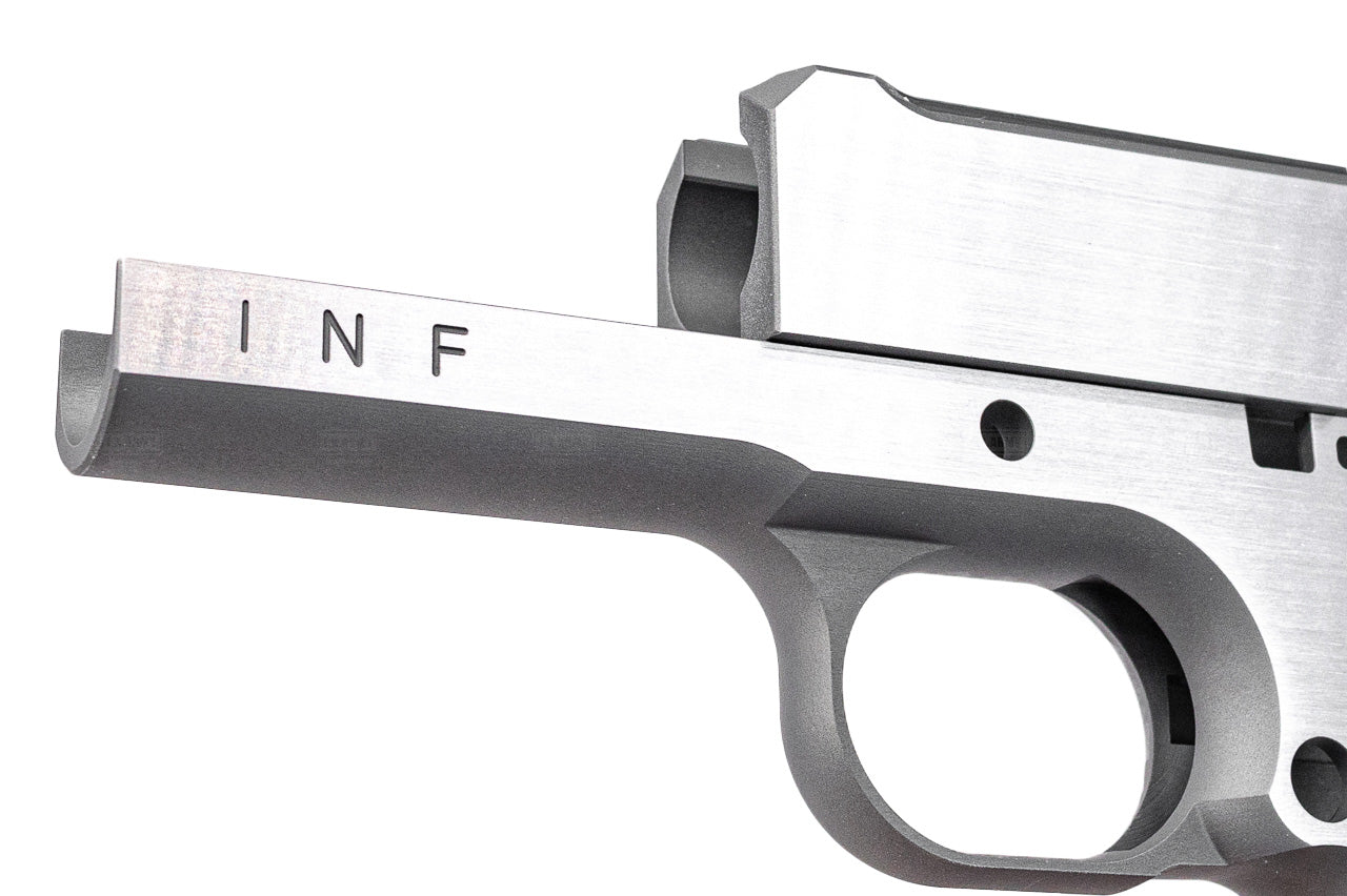 Bomber CNC Aluminum TIKI Style Slide & Frame Kit For Marui TM V10 GBB Series-Miami Vice Version ( With Silver Barrel )