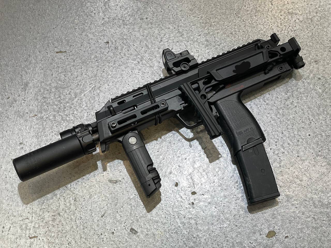 Bow Master M1913 20mm Picatinny Rail Stock Adapter For UMAREX / VFC MP7 GBB