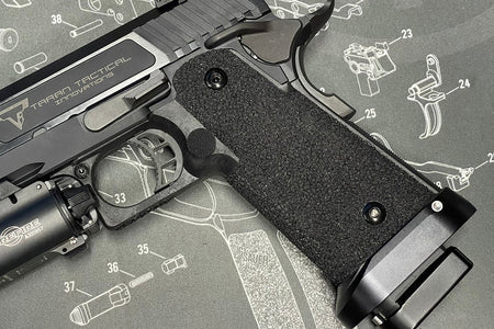 Bomber CNC Aluminum TT Style Carry Magwell For Marui TM Hi-Capa GBBP Series