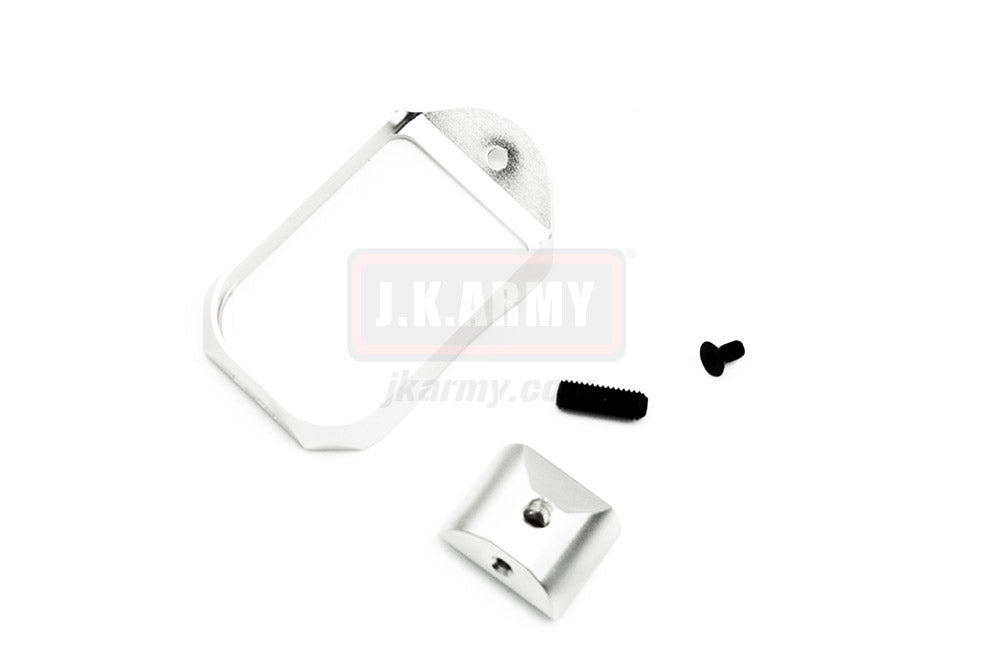 Bomber CNC Aluminum S-Style Gen3/4 Magwell for Marui G Model GBB Pistol ( Silver )