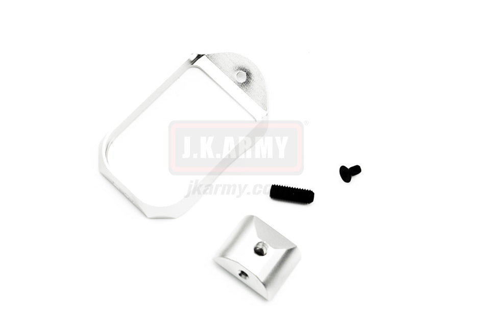 Bomber CNC Aluminum S-Style Gen3/4 Magwell for Marui G Model GBB Pistol ( Silver )