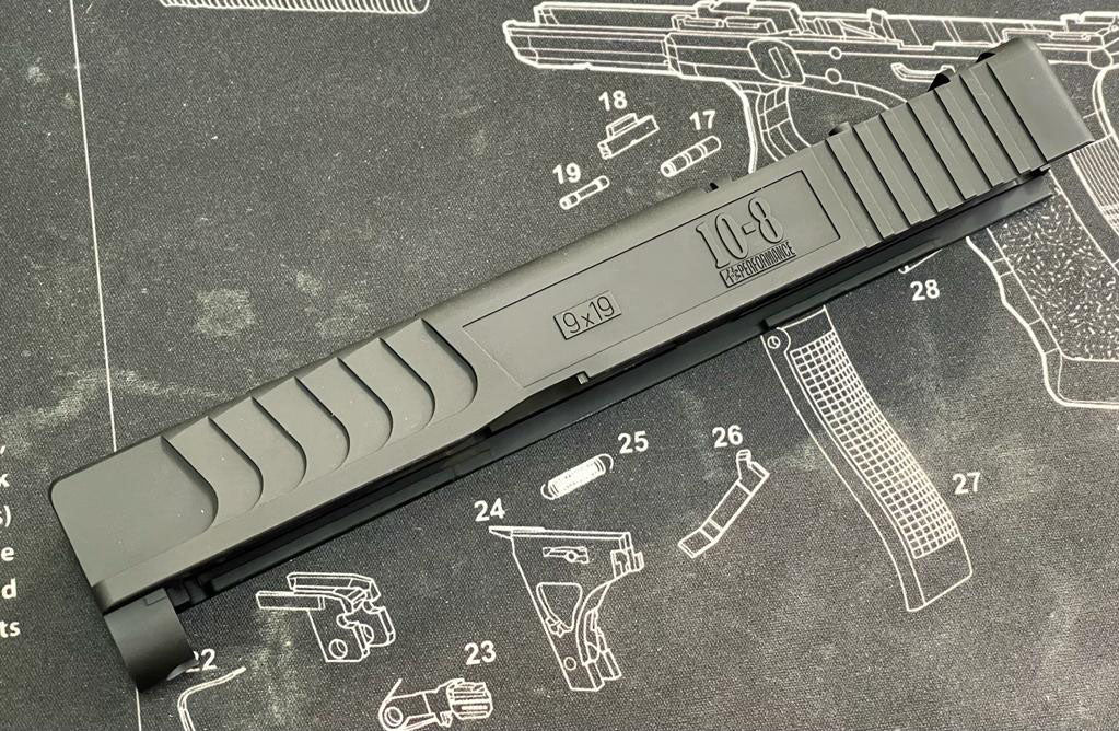 Bomber 10-8 19 RMR Slide Kit KK* Barrel For Tokyo Marui TM G Model 19 Gen4 GBBP Series-Silver