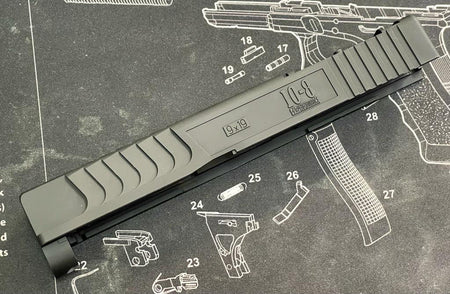 Bomber 10-8 19 RMR Slide Kit KK* Barrel For Tokyo Marui TM G Model 19 Gen4 GBBP Series-Silver
