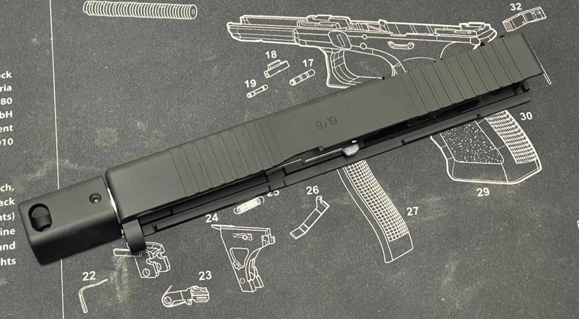 Bomber Roland Special RMR Style 19 RMR Slide Kit KK* Threaded Barrel w/ Comp. For Tokyo Marui TM G Model 19 Gen3 GBBP Series