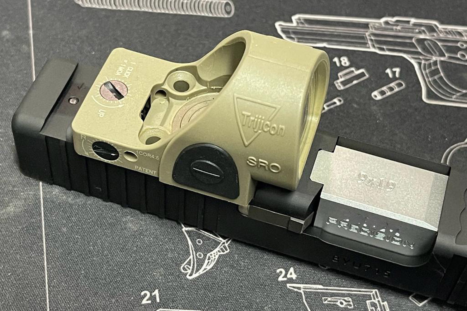 Bomber Roland Special RMR Style 19 RMR Slide Kit KK* Threaded Barrel w/ Comp. For Tokyo Marui TM G Model 19 Gen3 GBBP Series