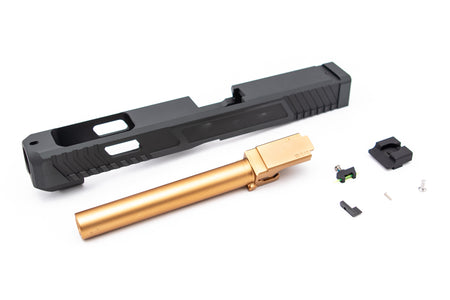 Bomber CNC Aluminum T** Style 34 Slide Set For TM G34 Gen4 GBB Pistol Series ( Shiny black )