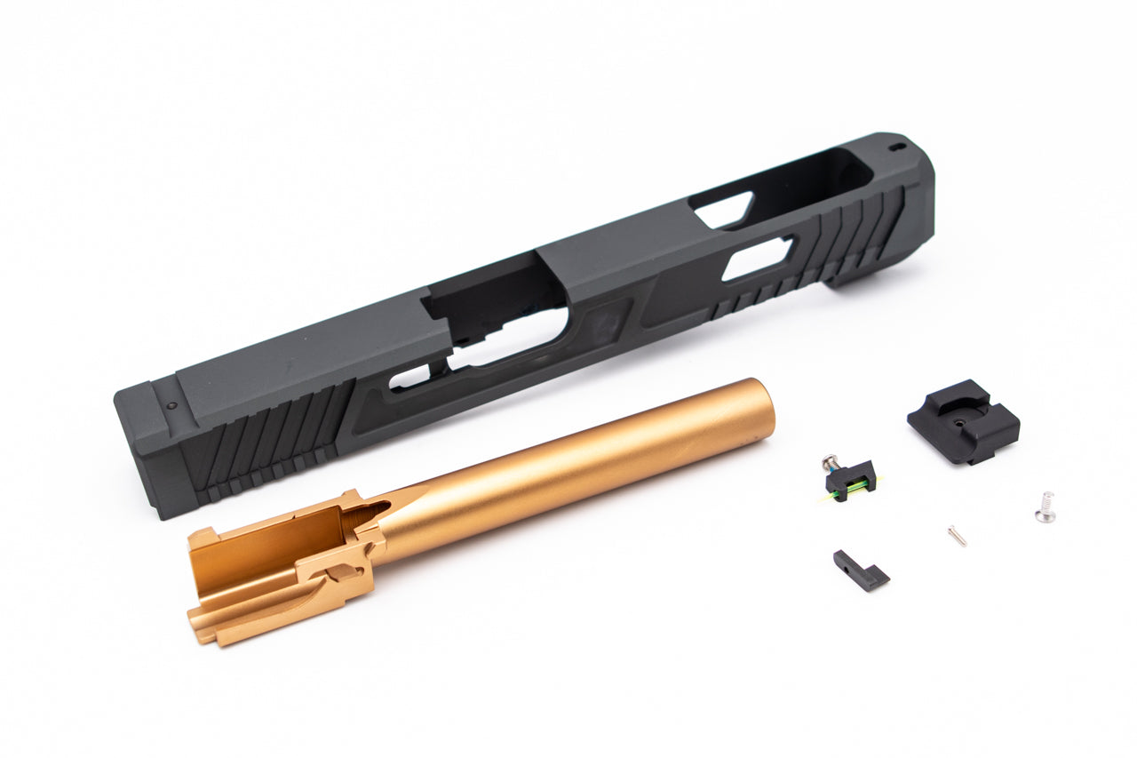 Bomber CNC Aluminum T** Style 34 Slide Set For TM G34 Gen4 GBB Pistol Series ( Shiny black )