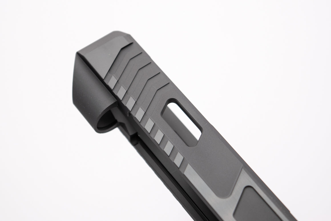 Bomber CNC Aluminum T** Style 34 Slide Set For TM G34 Gen4 GBB Pistol Series ( Shiny black )