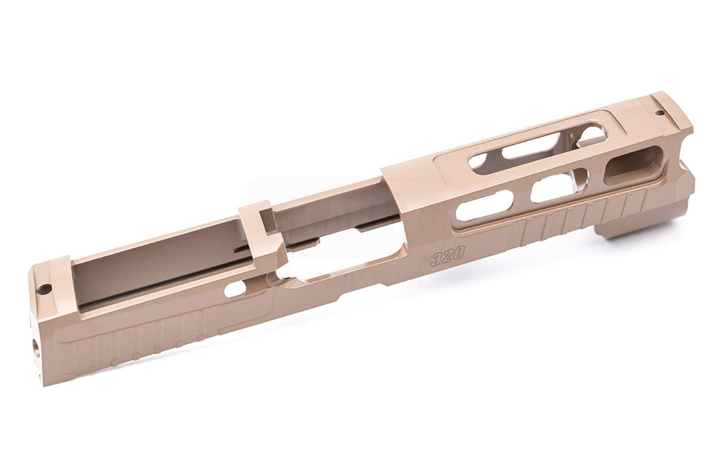 Bomber CNC Aluminum PRO-CUT ( 4.7 inch ) Slide Kit for SIG / VFC P320 M17 GBB Series ( Cerakote Tan )