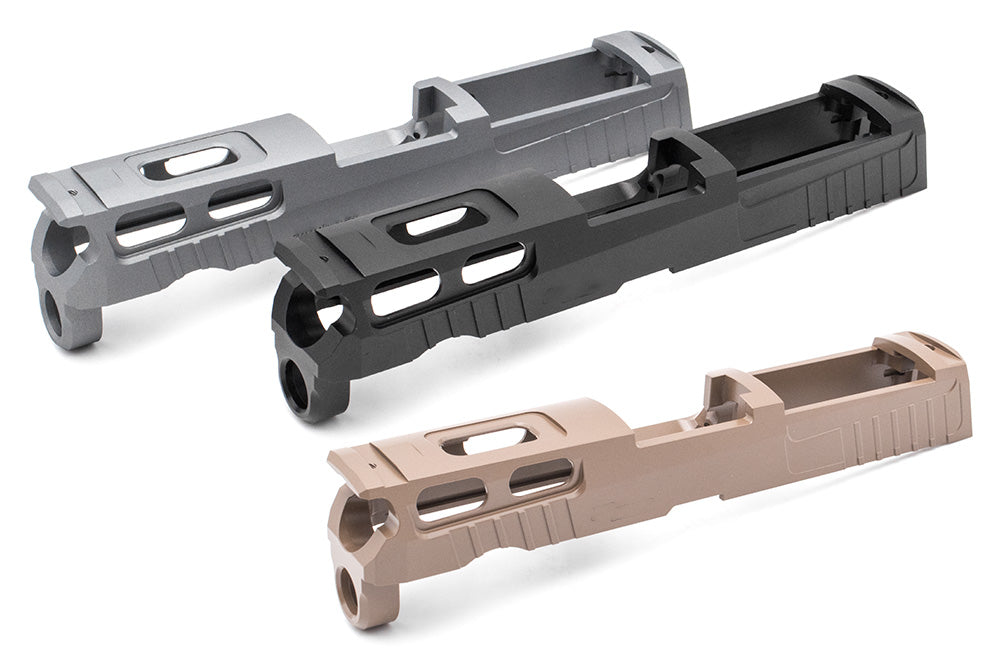 Bomber CNC Aluminum PRO-CUT ( 3.9 inch ) Slide Kit for SIG / VFC P320 GBB Series ( M18 Size )-Grey