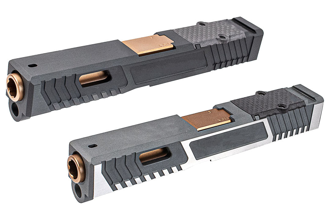 Bomber CNC Aluminum T Style G19 RMR Cut Slide Set For Marui TM G19 Gen3 GBBP -Silver