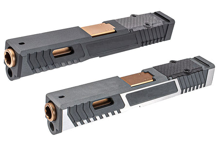 Bomber CNC Aluminum T Style G19 RMR Cut Slide Set For Marui TM G19 Gen3 GBBP -Silver