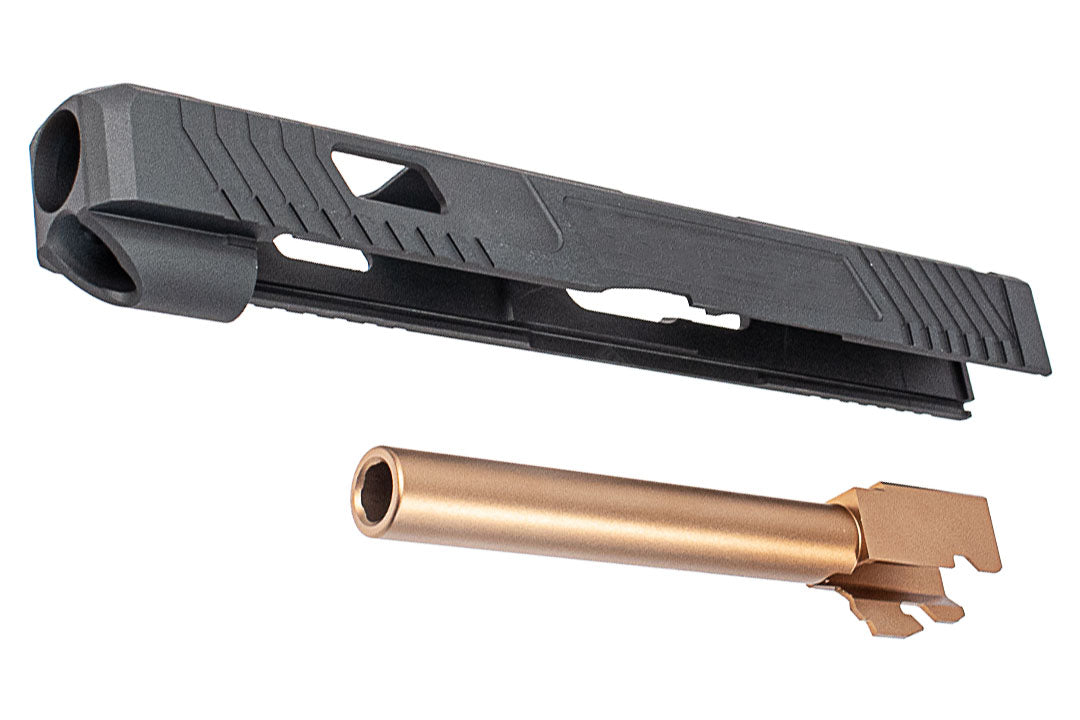 Bomber CNC Aluminum T Style G34 Slide Set For Marui TM G17 / G34 Gen3 GBBP Series