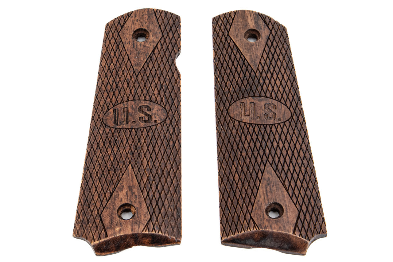 BOG US 1911 Wood Grip Set For TM / AW / WE 1911 GBB Series
