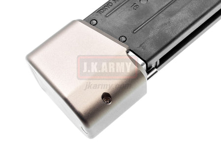 Bomber CNC Aluminum TT Style ( Long ) Magazine Pad Extension for Marui M&P9 GBB Magazine ( Titanium )