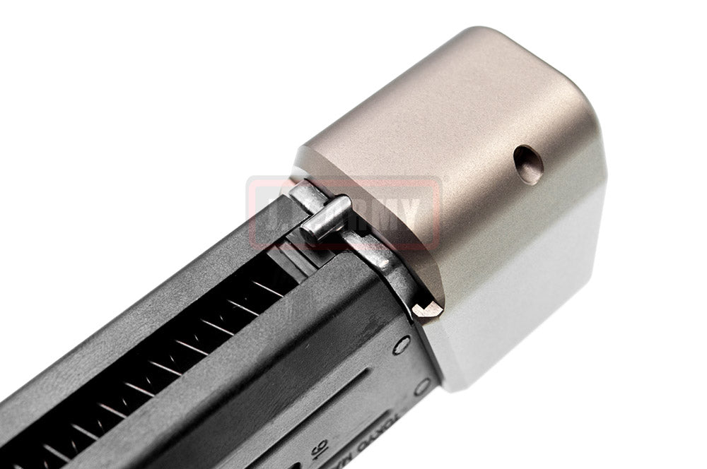 Bomber CNC Aluminum TT Style ( Long ) Magazine Pad Extension for Marui M&P9 GBB Magazine ( Titanium )