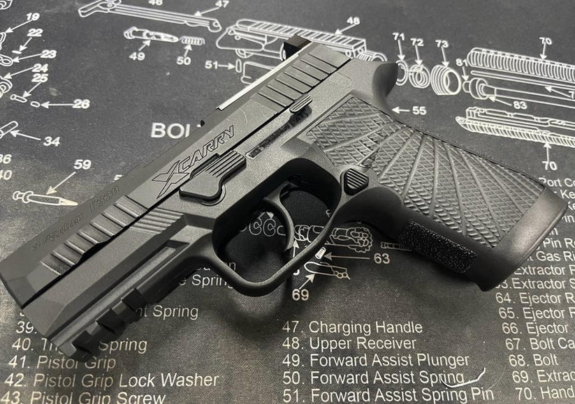 Bomber P320 WC Style Polymer Frame Grip for SIG AIR / VFC P320 M17 M18 GBBP Series ( Carry size )-Black