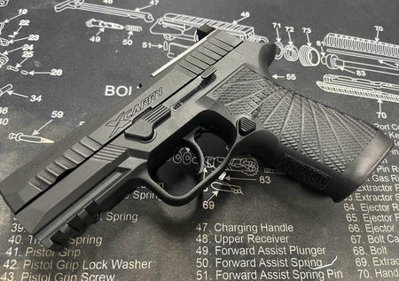 Bomber P320 WC Style Polymer Frame Grip for SIG AIR / VFC P320 M17 M18 GBBP Series ( Carry size )-Black