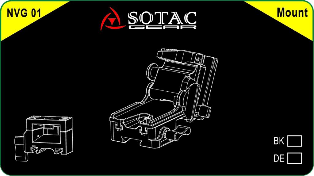 MF NOR Style NVG Mount ( PVS Mount ) ( Black )