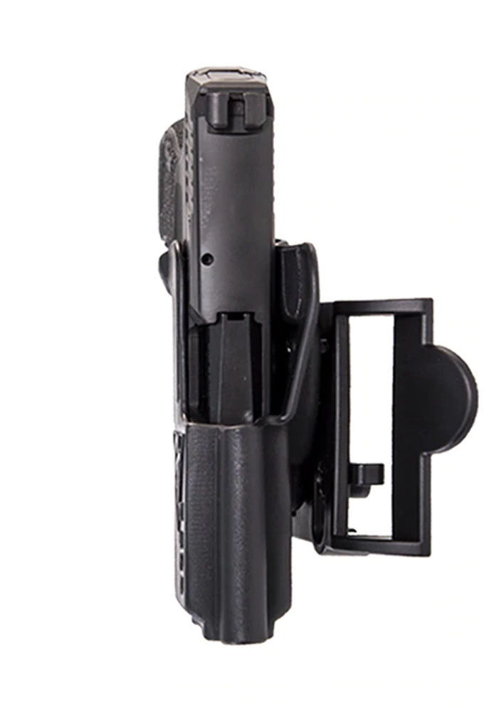 Comp-Tac International Holster Belt, Paddle, Drop Offset Holster for SIG P320-Black-LEFT