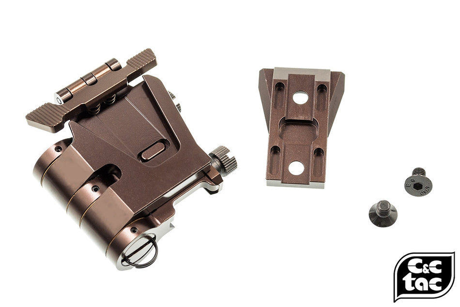 C&C Tac Airsoft Flip Mount For G33 / G32 3x Magnifier ( Glossy Copper Brown )