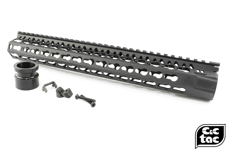 C&C Tac Bravo Style KMR 13 Rail Keymod For AEG / MWS / GBB Airsoft Ver. ( Black )