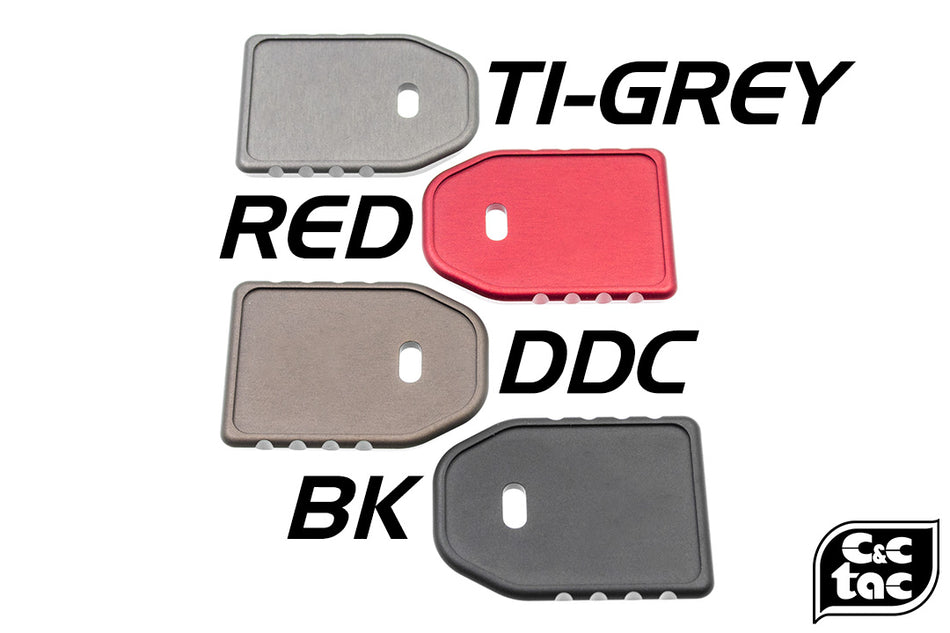C&C Tac CNC Aluminum Magazine Base Pad For TM / WE G Series ( G Model ) ( V Style )-DDC ( Desert Dirt Color )