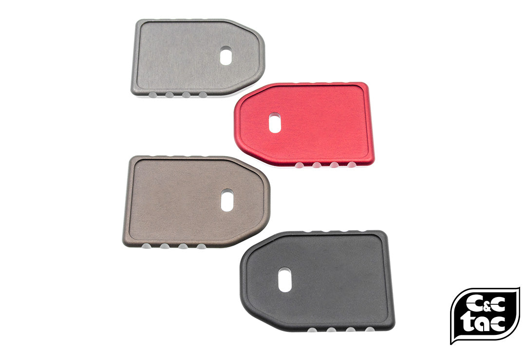 C&C Tac CNC Aluminum Magazine Base Pad For TM / WE G Series ( G Model ) ( V Style )-DDC ( Desert Dirt Color )