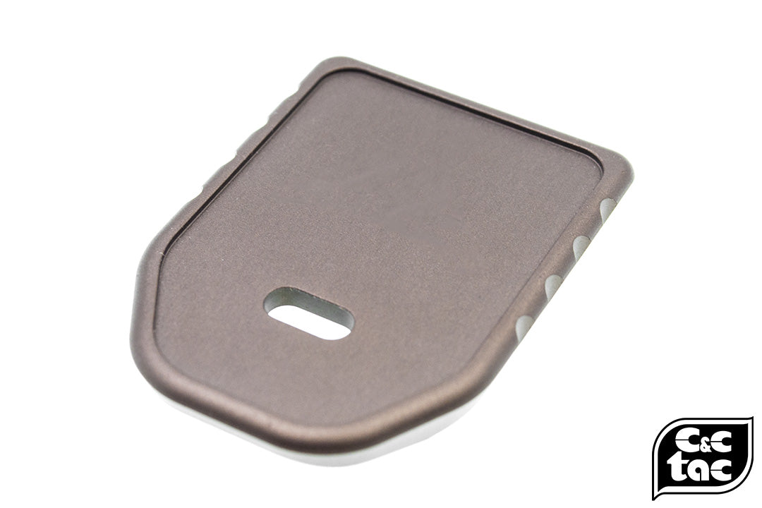 C&C Tac CNC Aluminum Magazine Base Pad For TM / WE G Series ( G Model ) ( V Style )-DDC ( Desert Dirt Color )